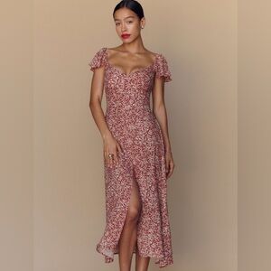 Reformation Baxley Dress in La Vie en Rose
